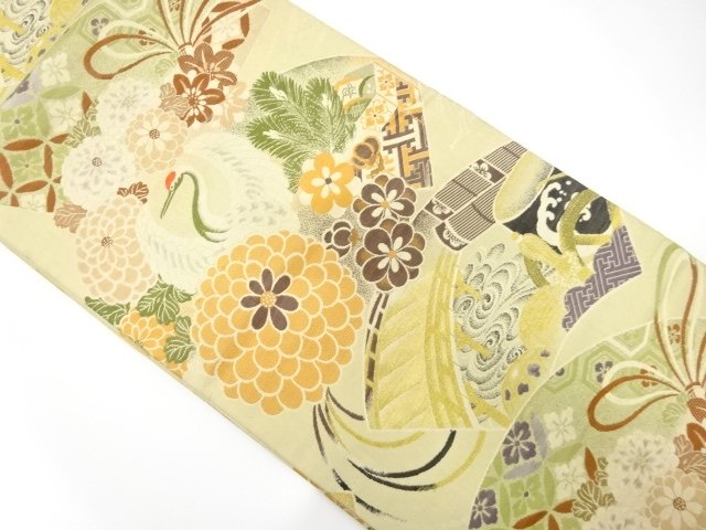Japanese Kimono / Antique Maru Obi Combined weave